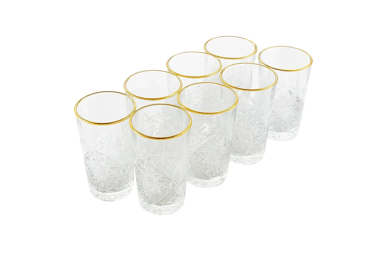 Libby Hobstar glazen met gouden rand