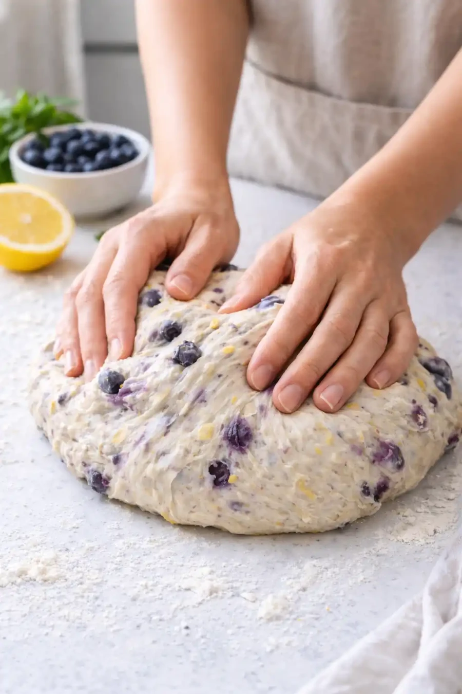 Blauwe bessen & citroen zuurdesembrood bakken | My Daily Favorite