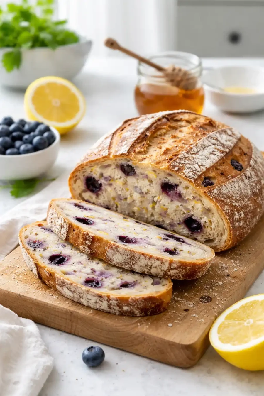 Blauwe bessen & citroen zuurdesembrood | My Daily Favorite