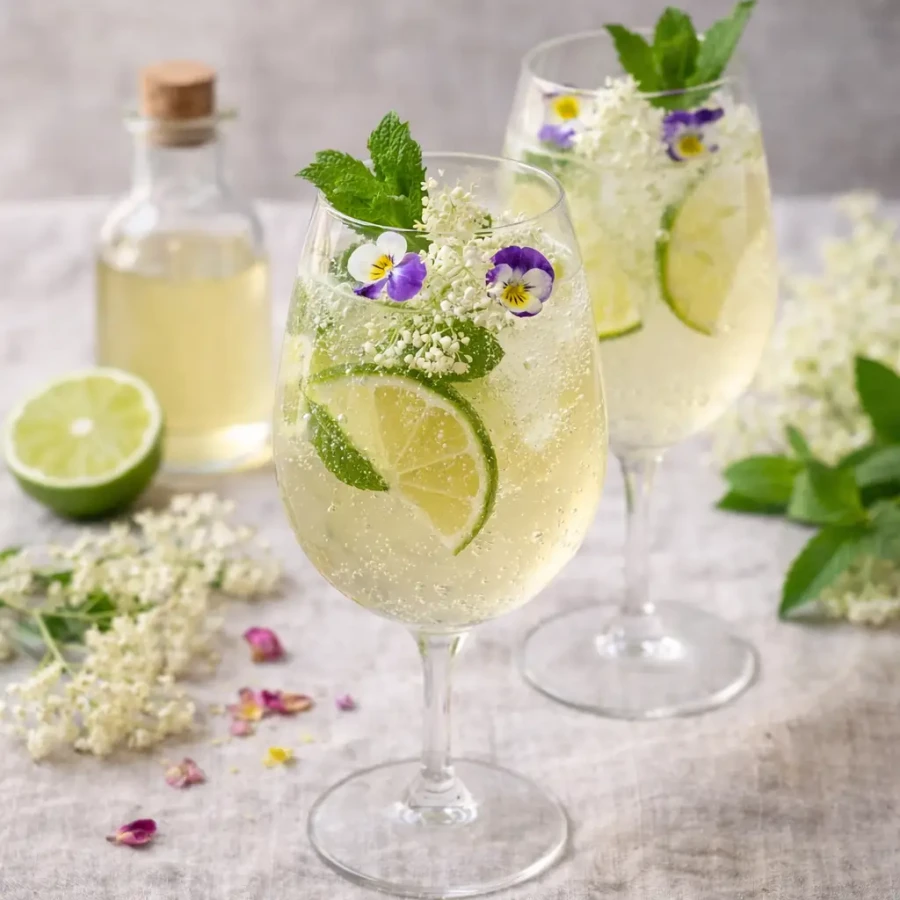 Drankje: Sprankelende vlierbloesem cocktail of mocktail