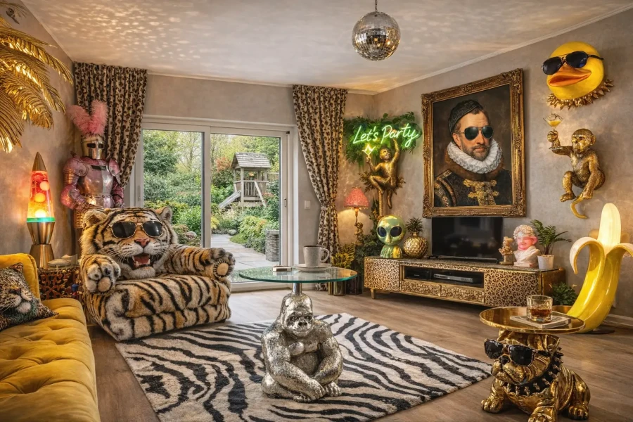 Eclectisch interieur met een overkill humoristische accenten | My Daily Favorite