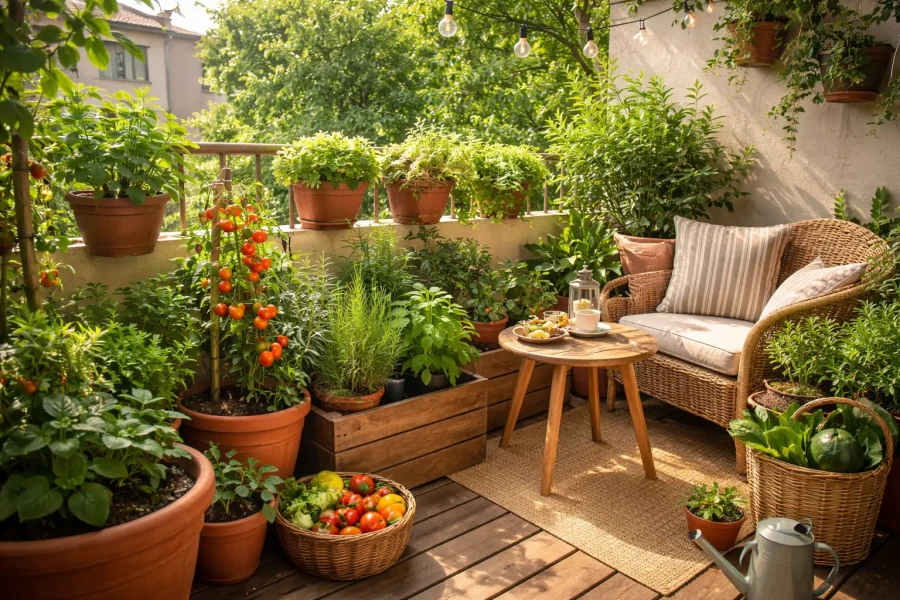 Gezellige stadsbalkon met tuinplezier | My Daily Favorite