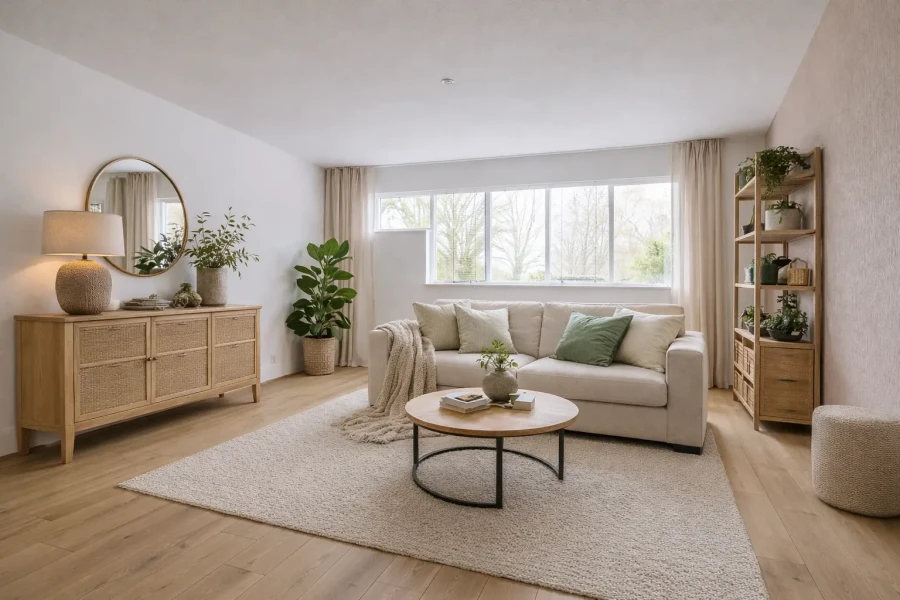 Lichte woonkamer met natuurlijke accenten | My Daily Favorite