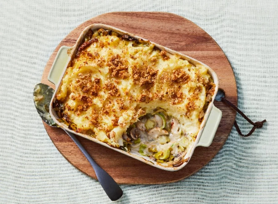 Prei ovenschotel met kip en champignons - Albert Heijn 