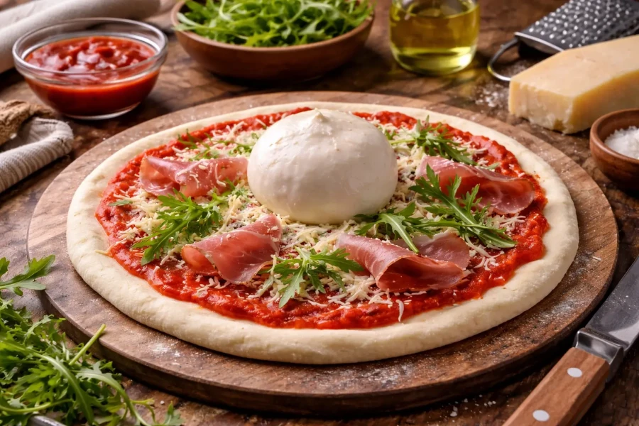 Verse pizza met burrata, prosciutto en rucola | My Daily Favorite
