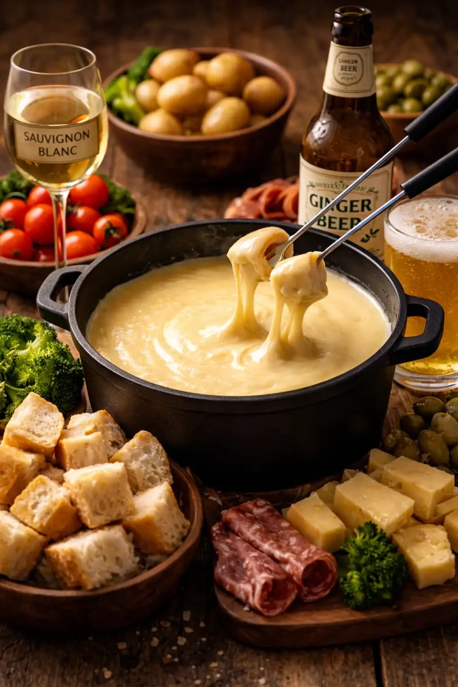 Witte wijn & gemberbier bij de kaasfondue | My Daily Favorite