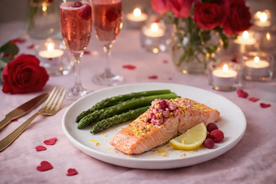 Zalm met frambozenboter en een frisse citrustoets